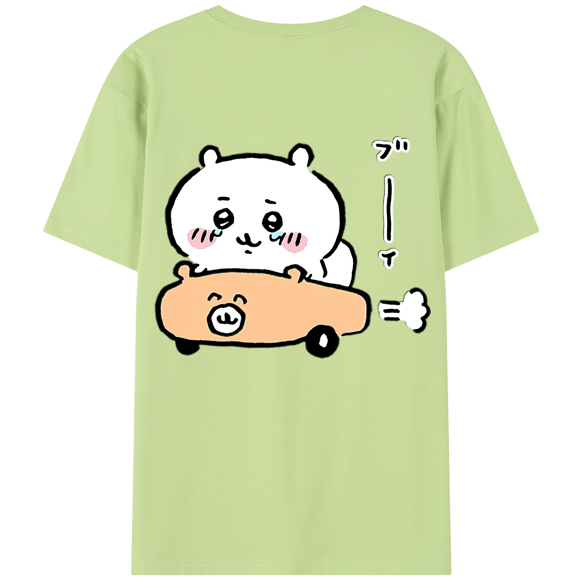 （画像用） ちいかわ ちいかわ Chii-kawa chiikawa 綿100％半袖Tシャツ（背面プリント）
